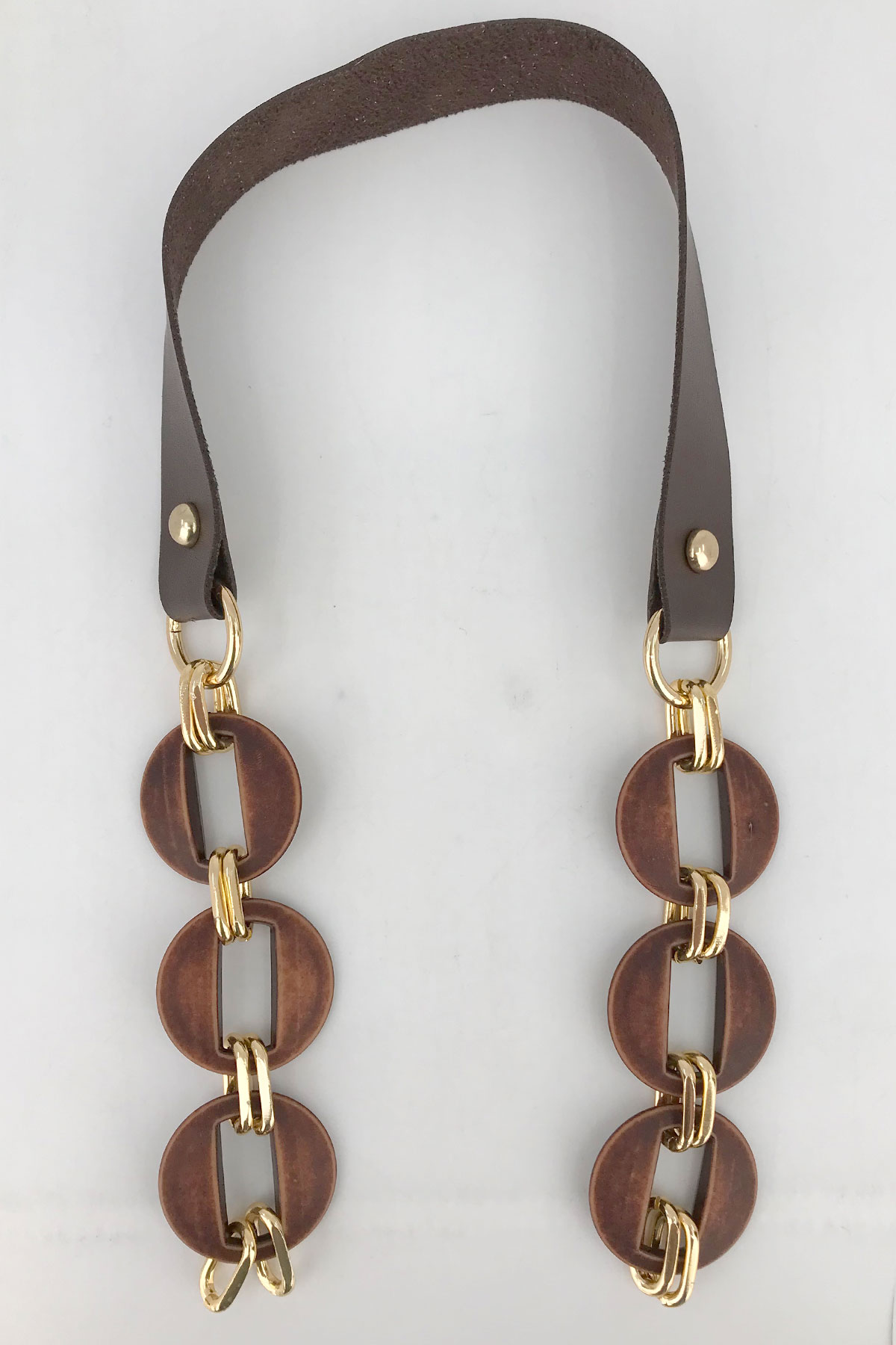 Likya Çanta Askısı Yuvarlak Model Akrilik Deri Detaylı 60 Cm - Thumbnail