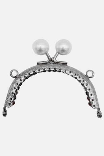 LİKYA HOBİ - Likya Çanta Klipsi İncili Oval Cüzdan Bursu 10,5 Cm (1)