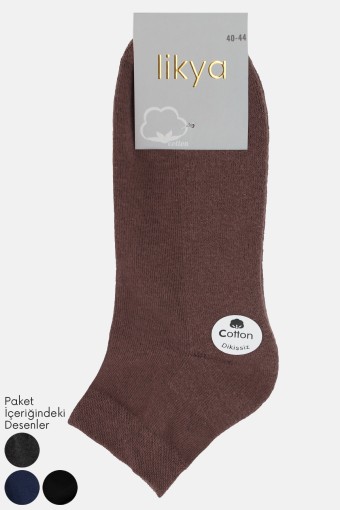LİKYA ÇORAP - Likya Erkek Çorap Taban Altı Havlu Yarım Konç Pamuk Düz LİKYA ÇORAP - Likya Erkek Çorap Taban Altı Havlu Yarım Konç Pamuk Düz