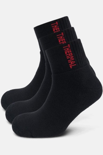 LİKYA ÇORAP - Likya Erkek Çorap Termal Yarım Konç Yazılı 3'lü