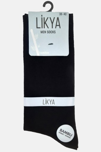 LİKYA ÇORAP - Likya Erkek Garson Bambu Soket Çorap - Düz