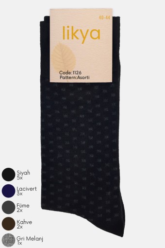 LİKYA ÇORAP - Likya Erkek Modal Soket Çorap - Desenli LİKYA ÇORAP - Likya Erkek Modal Soket Çorap - Desenli