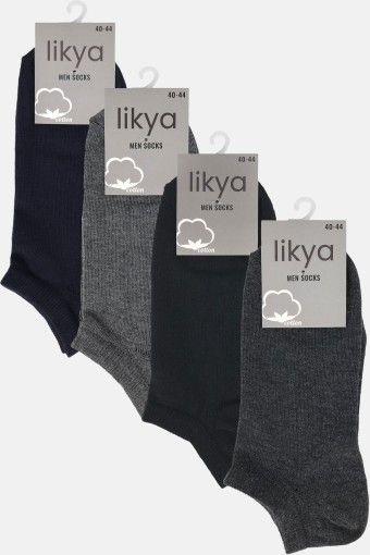 LİKYA ÇORAP - Likya Erkek Patik Çorap Düz (1)