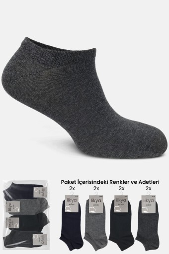 LİKYA ÇORAP - Likya Erkek Patik Çorap Düz (1)