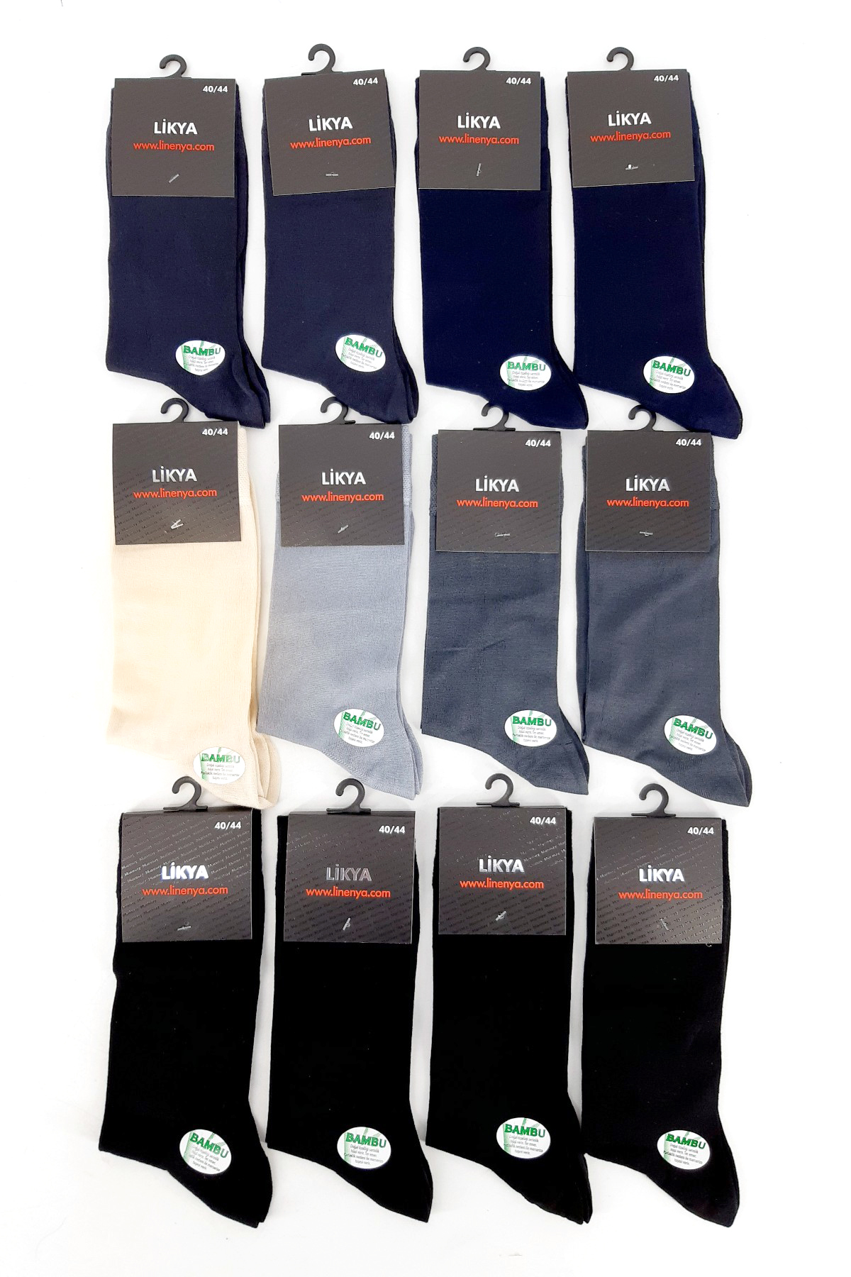 Likya Erkek Soket Çorap Bambu Yazlık Düz - Thumbnail