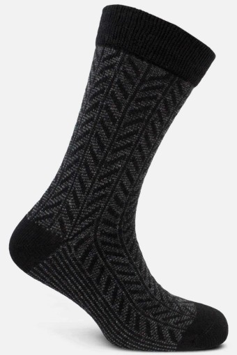 LİKYA ÇORAP - Likya Erkek Soket Çorap Desenli Lambswool Yün