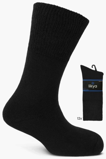 LİKYA ÇORAP - Likya Erkek Soket Çorap Havlu Pamuklu Düz Comfort