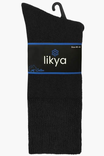 LİKYA ÇORAP - Likya Erkek Soket Çorap Havlu Pamuklu Düz Comfort (1)