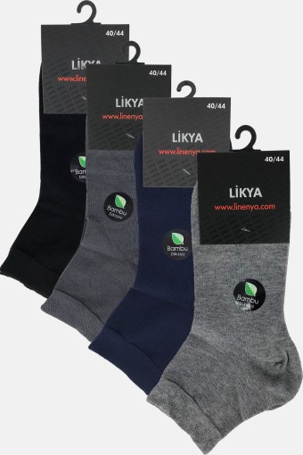LİKYA ÇORAP - Likya Erkek Yarım Konç Çorap Bambu (1)