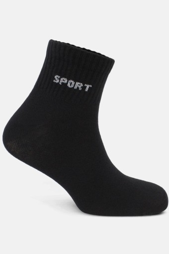 LİKYA ÇORAP - Likya Erkek Yarım Konç Tenis Çorabı Pamuklu Sport Yazılı (1)