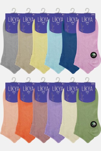 LİKYA ÇORAP - Likya Kadın Bambu Patik Çorap - Düz LİKYA ÇORAP - Likya Kadın Bambu Patik Çorap - Düz