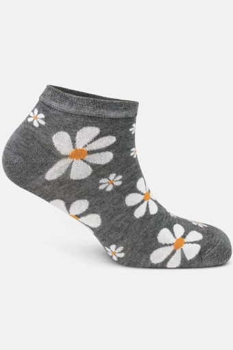 LİKYA ÇORAP - Likya Kadın Bambu Patik Çorap Çiçek Desenli