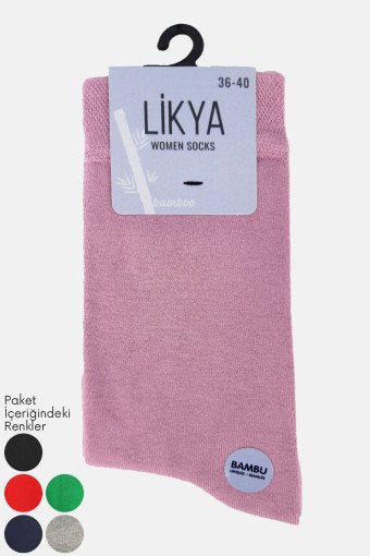 LİKYA ÇORAP - Likya Kadın Bambu Soket Çorap - Düz LİKYA ÇORAP - Likya Kadın Bambu Soket Çorap - Düz