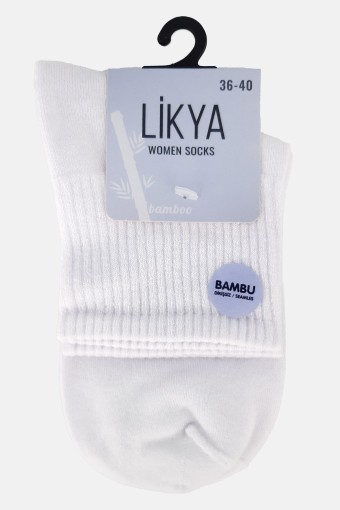LİKYA ÇORAP - Likya Kadın Bambu Yarım Konç Çorap - Düz (1)