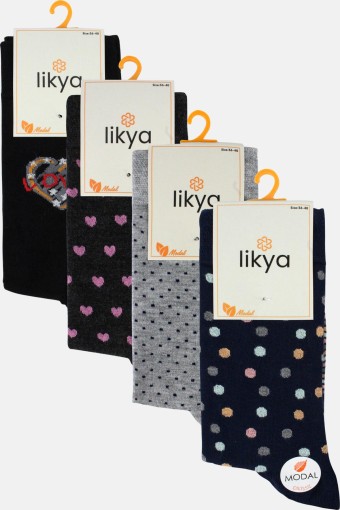 LİKYA ÇORAP - Likya Kadın Çorap Soket Modal Desenli Desen 5 (1) LİKYA ÇORAP - Likya Kadın Çorap Soket Modal Desenli Desen 5 (1)