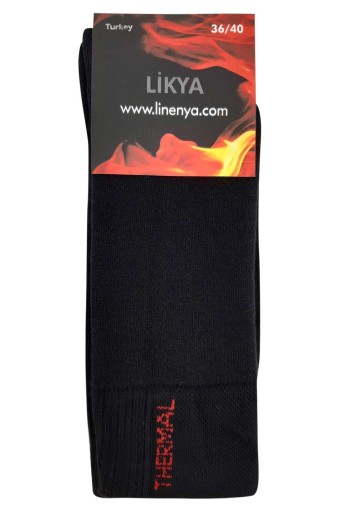 LİKYA ÇORAP - Likya Kadın Düz Penye Termal Soket Çorap Siyah (1) LİKYA ÇORAP - Likya Kadın Düz Penye Termal Soket Çorap Siyah (1)