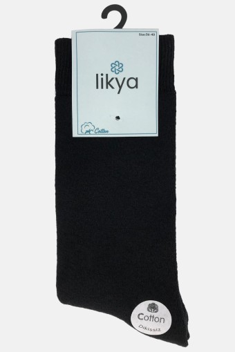 LİKYA ÇORAP - Likya Kadın Havlu Soket Çorap Pamuklu Düz (1)
