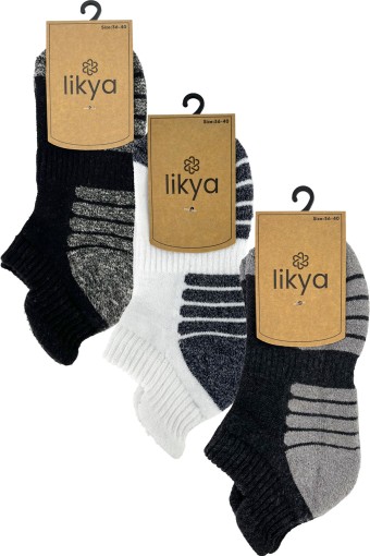 LİKYA ÇORAP - Likya Kadın Patik Çorap Taban Altı Havlu Muline (1)