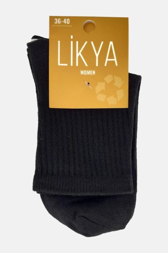 LİKYA ÇORAP - Likya Kadın Pamuklu Yarım Konç Soket Çorabı 3'lü - Düz (1) LİKYA ÇORAP - Likya Kadın Pamuklu Yarım Konç Soket Çorabı 3'lü - Düz (1)