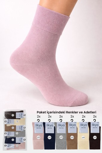 LİKYA ÇORAP - Likya Kadın Soket Çorap Bambu Soft Comfort Düz
