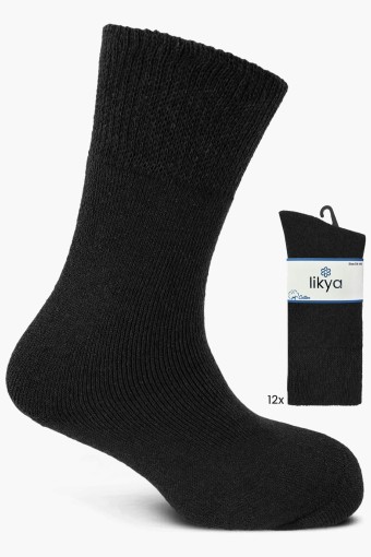 LİKYA ÇORAP - Likya Kadın Soket Çorap Havlu Düz Pamuklu Comfort