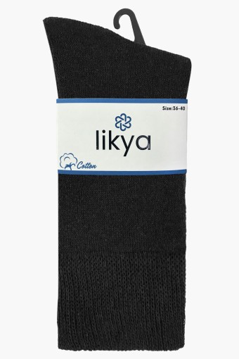 LİKYA ÇORAP - Likya Kadın Soket Çorap Havlu Düz Pamuklu Comfort (1)