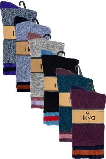 LİKYA ÇORAP - Likya Kadın Soket Çorap Havlu Lastik Çemberli Muline (1)