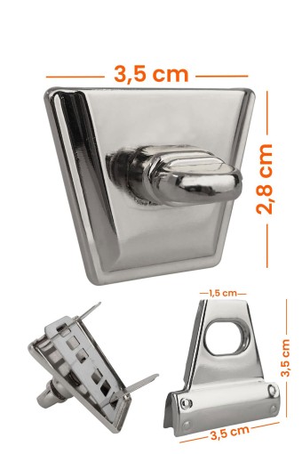 LİKYA HOBİ - Likya Küçük Üçgen Kilit Nikel (1)