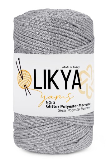 LİKYA HOBİ - Likya Makrome İpi Simli Polyester 3 Mm 200g