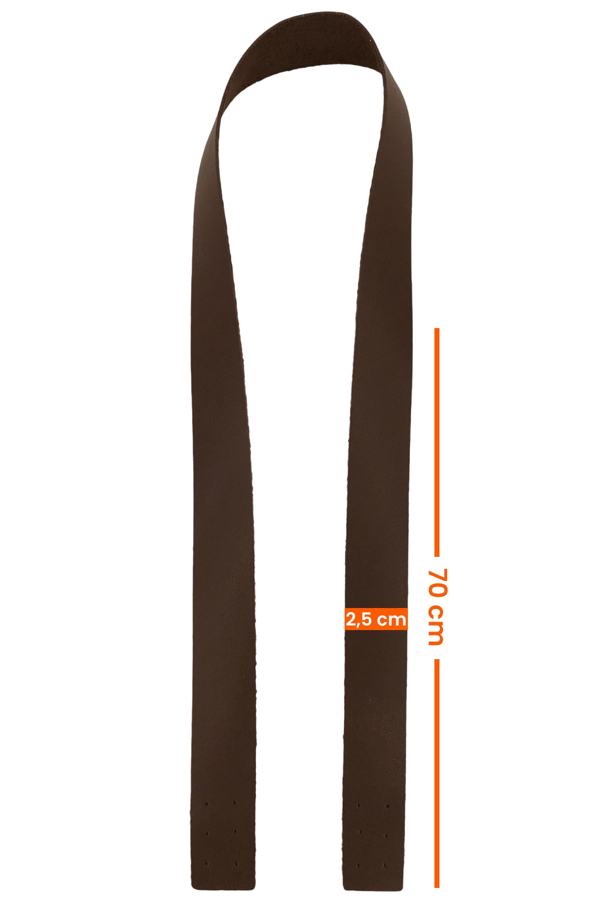 Likya Spor Çanta Sapı 70 Cm Düz Toz Deri Çiftli - Thumbnail