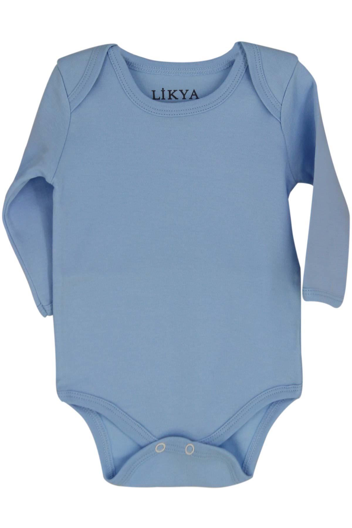 Likya Unisex Bebek Uzun Kollu Pamuklu Çıtçıtlı Body - Ekru - Thumbnail