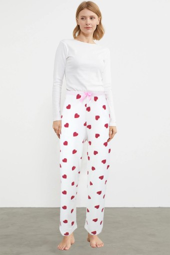 LINDROS - Lindros Kadın Tek Alt Pijama Milan - Beyaz/1