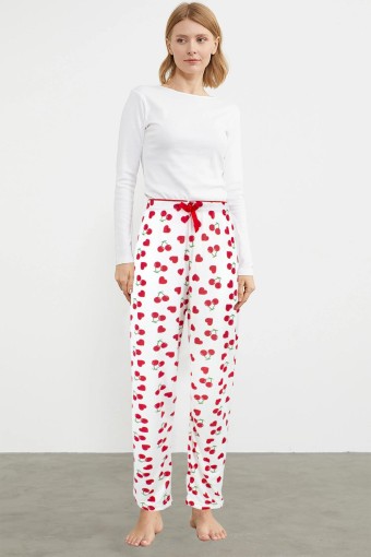 LINDROS - Lindros Kadın Tek Alt Pijama Milan - Beyaz/2