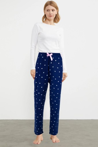 LINDROS - Lindros Kadın Tek Alt Pijama Milan - Lacivert