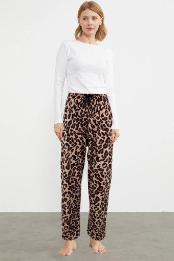 LINDROS - Lindros Kadın Tek Alt Pijama Milan - Leopar/1