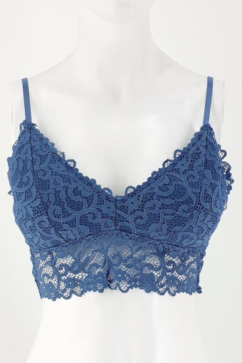 CLARA - Line Kadın Bralet Sütyen Dantelli - Petrol