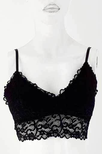 CLARA - Line Kadın Bralet Sütyen Dantelli - Siyah