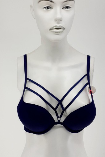 CLARA - Line Kadın Destekli Sütyen Duble Dolgulu İpli - Lacivert