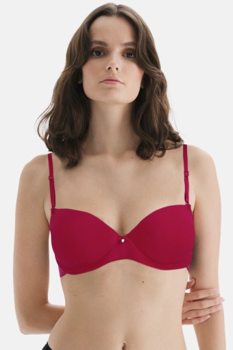 CLARA - Line Kadın Destekli Sütyen Lazer Kesim İpli - Bordo