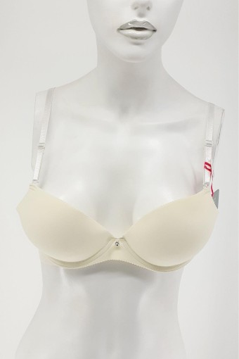 CLARA - Line Kadın Destekli Sütyen Lazer Kesim İpli - Ekru