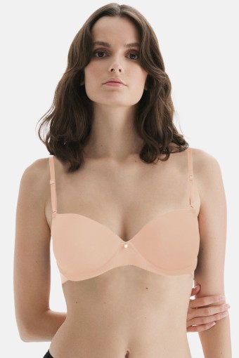 CLARA - Line Kadın Destekli Sütyen Lazer Kesim İpli - Somon