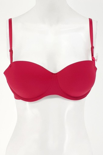 CLARA - Line Kadın İçi Boş Lazer Kesim Straplez Sütyen - Bordo