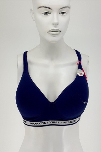 CLARA - Line Kadın Sporcu Sütyen Penye - Lacivert