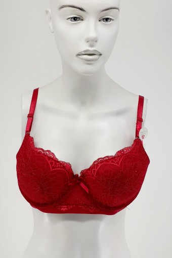 CLARA - Line Kadın Sütyen Dantelli Kanat İpli - Bordo