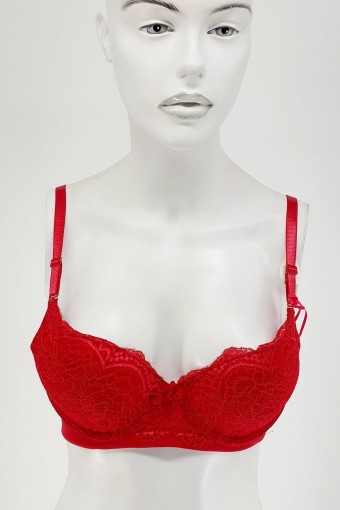 CLARA - Line Kadın Sütyen Dantelli Kanat İpli - Kırmızı