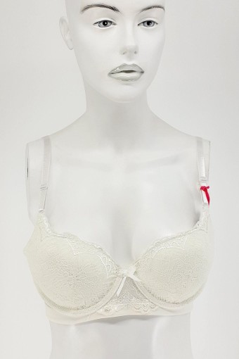 CLARA - Line Kadın Sütyen Dantelli Kanat İpli - Krem