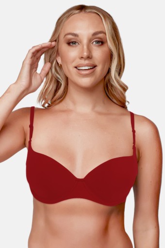 CLARA - Line Kadın Sütyen Lazer Kesim - Kırmızı