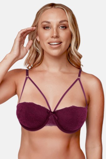 CLARA - Line Kadın Sütyen Straplez İpli - Bordo