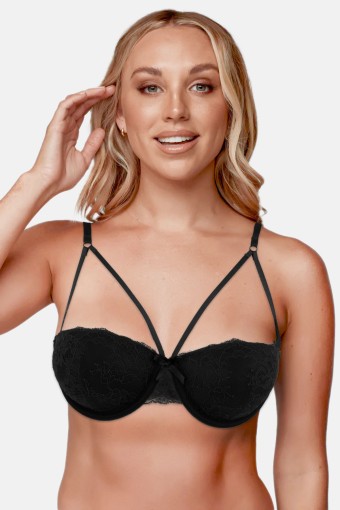 CLARA - Line Kadın Sütyen Straplez İpli - Siyah