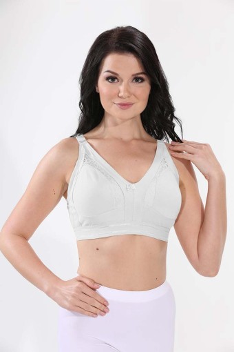 LİZA - Liza Kadın Büyük Beden Dantel Detaylı Altı Bantlı Toparlayıcı Sütyen